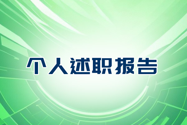 个人述职报告