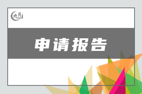 申请报告格式
